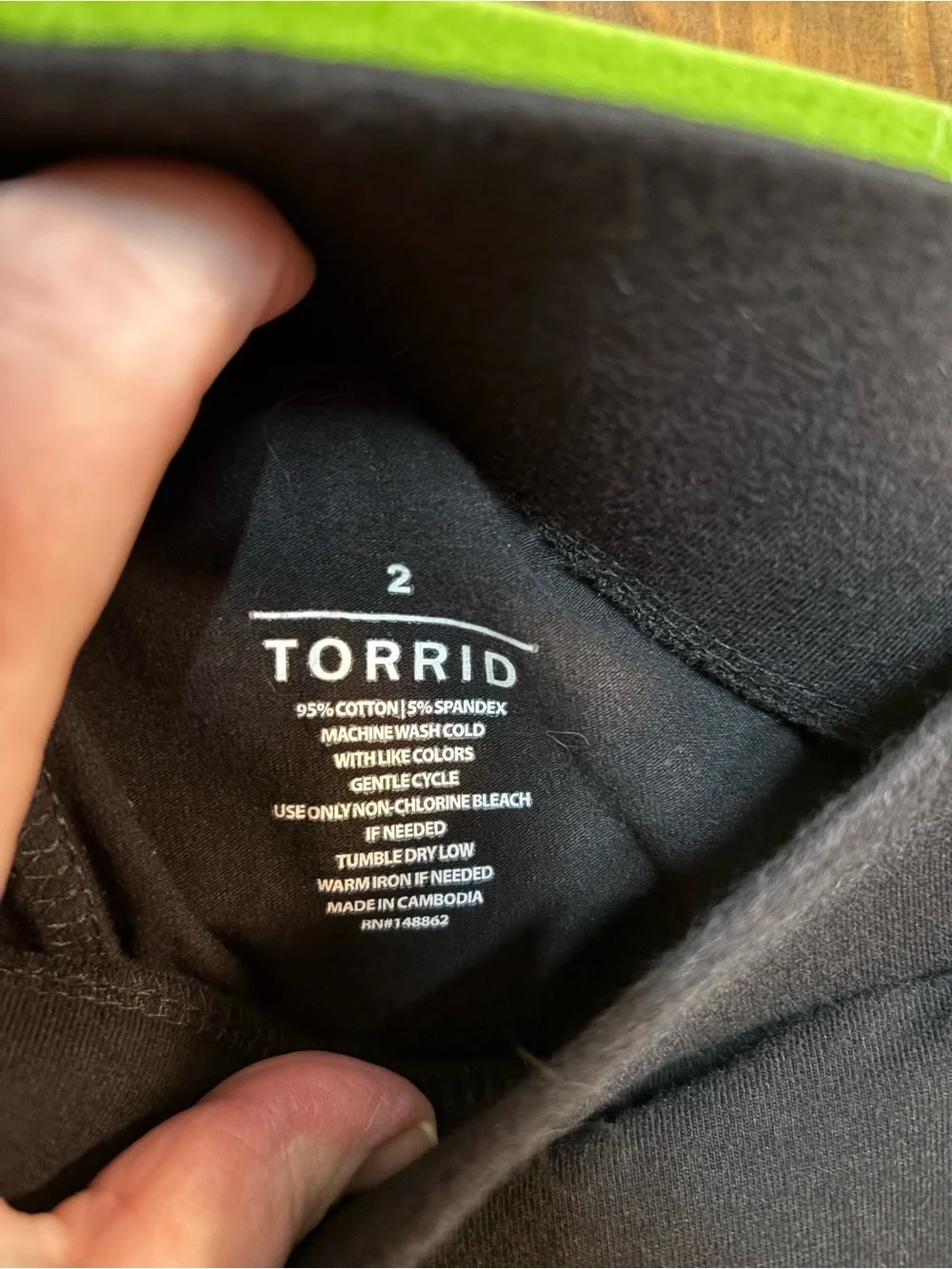 Torrid size 2 moto style leggings black no pockets. - Picture 3 of 8